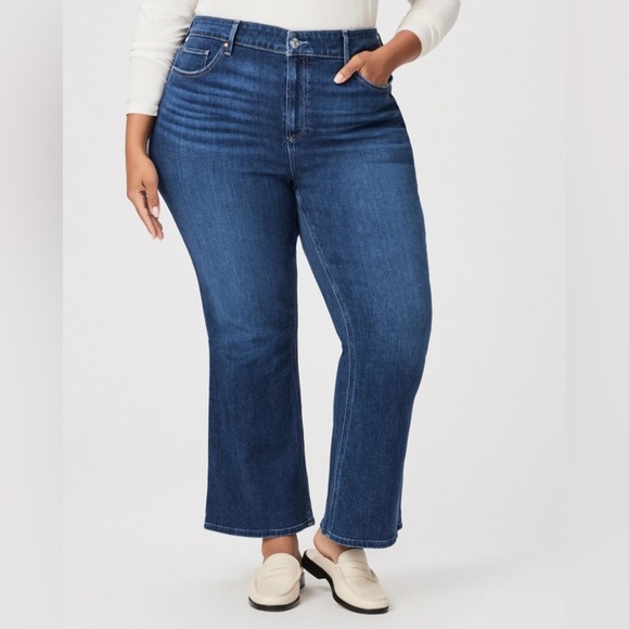PAIGE Claudine Plus Flare Jean Size 32 Color Devoted - Picture 2 of 15